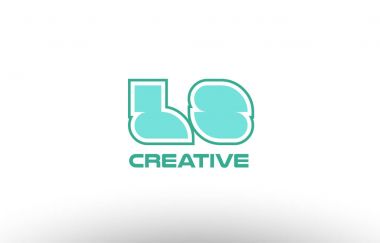 Pastel Yeşil Alfabe harf ls l s birlikte ortak logo t.