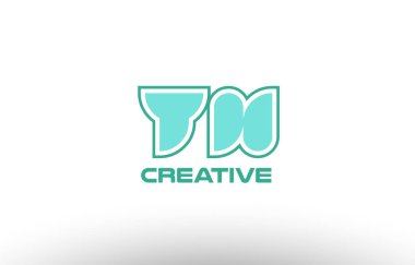 Pastel Yeşil Alfabe harf yh y s birlikte ortak logo t.