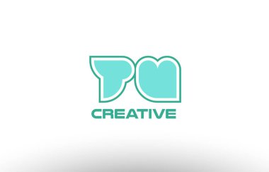 Pastel Yeşil Alfabe harf tu t u birlikte ortak logo t.