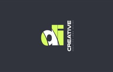 Yeşil mektup di d ben birlikte logo simge şirket tasarım ortak 