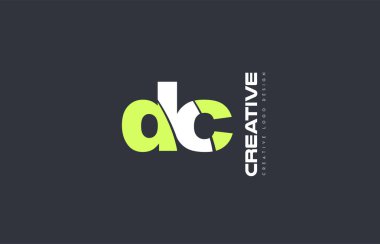 Yeşil mektup dc d c kombinasyonu logo simge şirket tasarım ortak j