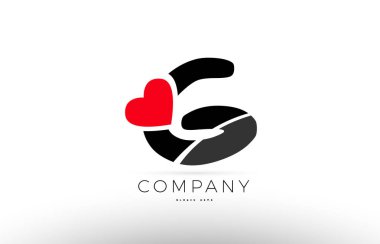 G Alfabe harf logo simge aşk kalp simgesi şirket tasarı ile