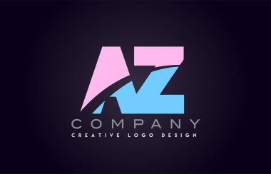 az alfabe mektup birleştirme mektubu logo tasarım katıldı