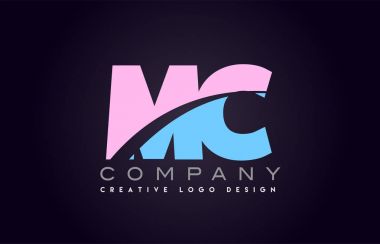 MC alfabesi mektup birleştirme mektubu logo tasarım katıldı