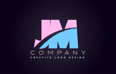 JM alfabe mektup birleştirme mektubu logo tasarım katıldı