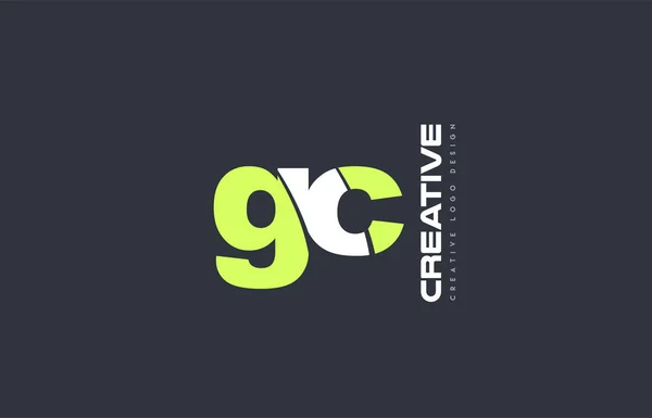 Зелена літера NS g c комбінація логотип значок компанії дизайн спільний — стоковий вектор