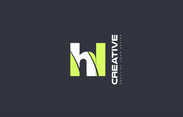 Carta verde hl h l combinação logotipo ícone empresa projeto conjunto j —  Vetores de Stock