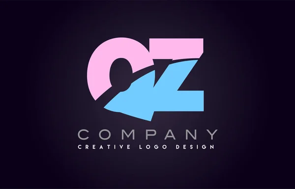 Qz lettre alphabet joindre joint lettre logo design — Image vectorielle