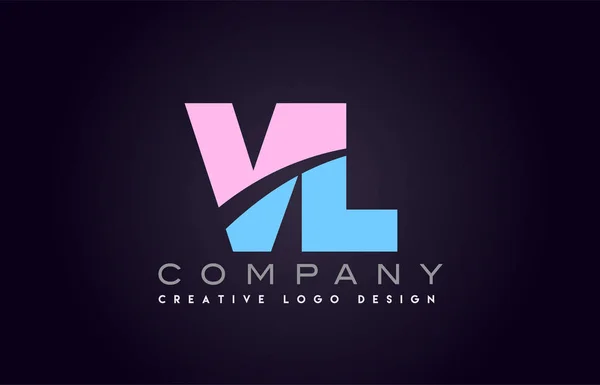 Vl lettre alphabet joindre joint lettre logo design — Image vectorielle