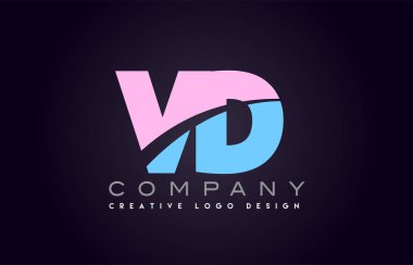 vd alfabe mektup birleştirme mektubu logo tasarım katıldı