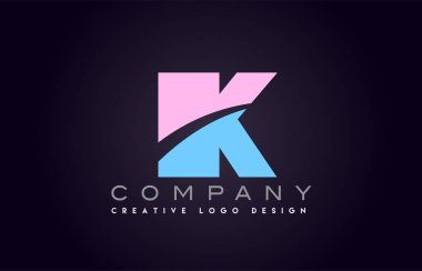 IK alfabe mektup birleştirme mektubu logo tasarım katıldı