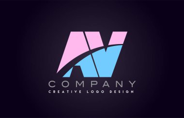 av alfabe mektup birleştirme mektubu logo tasarım katıldı