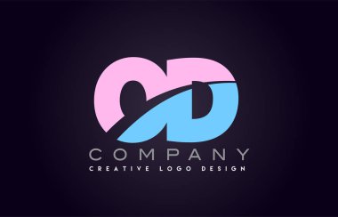 Od alfabe mektup birleştirme mektubu logo tasarım katıldı