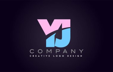 yj alfabe mektup birleştirme mektubu logo tasarım katıldı