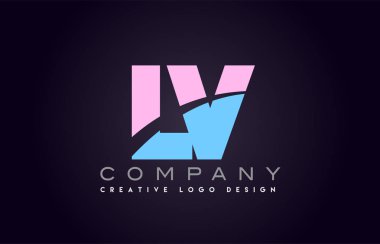 alfabe mektup birleştirme katıl mektup logo tasarımı lv