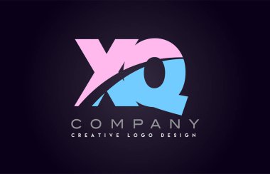 XQ alfabe mektup birleştirme mektubu logo tasarım katıldı