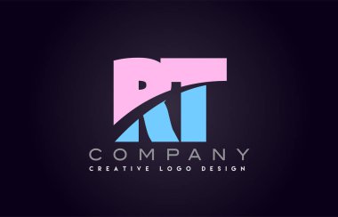 RT alfabe mektup birleştirme mektubu logo tasarım katıldı