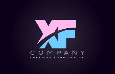 XF alfabe mektup birleştirme mektubu logo tasarım katıldı