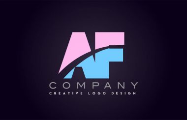 AF alfabe mektup birleştirme mektubu logo tasarım katıldı