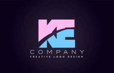 ke alfabe mektup birleştirme mektubu logo tasarım katıldı