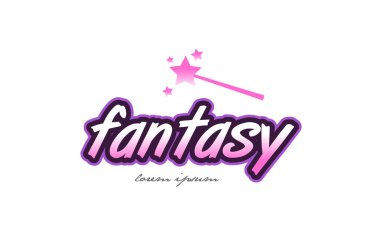 fantezi kelime metin logo simge tasarım kavramı fikri