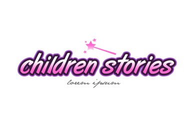 Çocuk metin logo simge tasarım kavramı fikri kelime