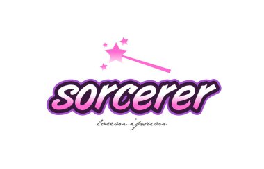 Büyücü kelime metin logo simge tasarım kavramı fikri