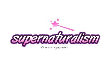 supernaturalism kelime metin logo simge tasarım kavramı fikri