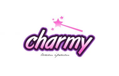 Charmy kelime metin logo simge tasarım kavramı fikri