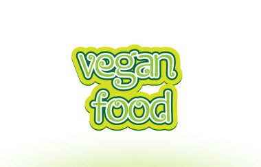 vegan gıda word metin logo simge tipografi tasarımı