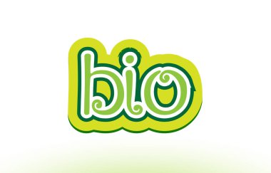 biyo kelime metin logo simge tipografi tasarımı
