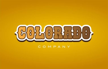 Colorado Batı tarzı kelime metin logo tasarım simgesi şirketi