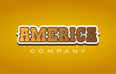 Amerika Batı tarzı kelime metin logo tasarım simgesi şirketi