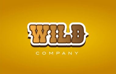 Vahşi Batı tarzı kelime metin logo tasarım simgesi şirketi