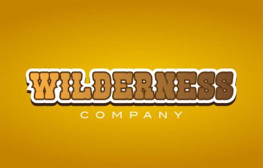 Vahşi Batı tarzı kelime metin logo tasarım simgesi şirketi
