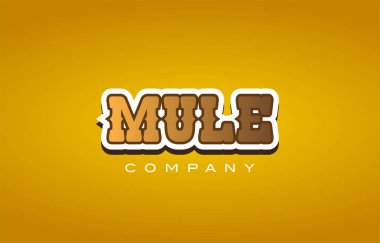 katır Batı tarzı kelime metin logo tasarım simgesi şirketi