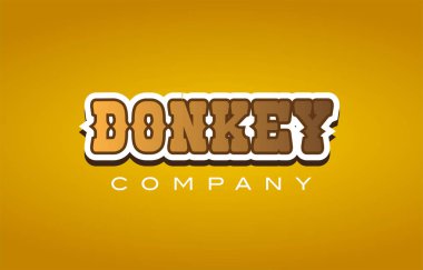 eşek Batı tarzı kelime metin logo tasarım simgesi şirketi