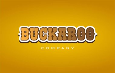 kovboy Batı tarzı kelime metin logo tasarım simgesi şirketi