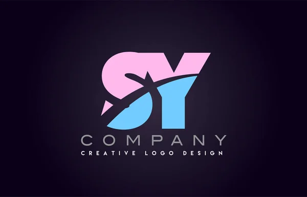 Sy lettre alphabet joindre joint lettre logo design — Image vectorielle