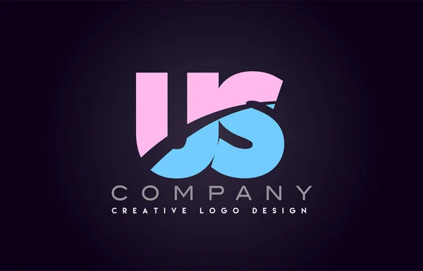 Nous lettre alphabet joindre joint lettre logo design — Image vectorielle