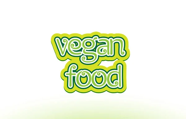 Comida vegana palabra texto logotipo icono tipografía diseño — Vector de stock