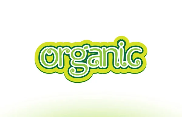 Organic word text logo icon typography design — Stock Vector