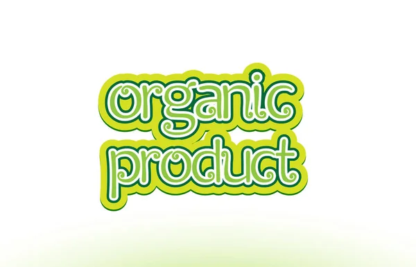 Biologisch product word tekst logo pictogram typografie design — Stockvector
