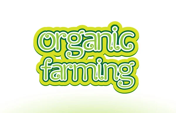 Organic farming word text logo icon typography design — Stock Vector