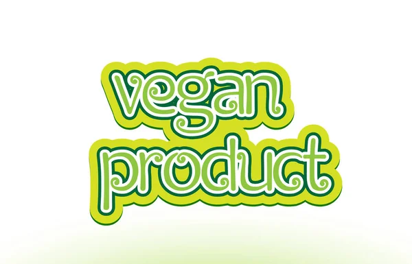 Producto vegano palabra texto logotipo icono tipografía diseño — Vector de stock