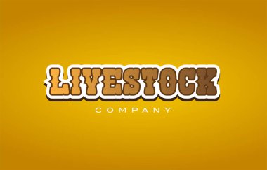 Hayvancılık hisse senedi Batı tarzı kelime metin logo tasarım simgesi co yaşamak