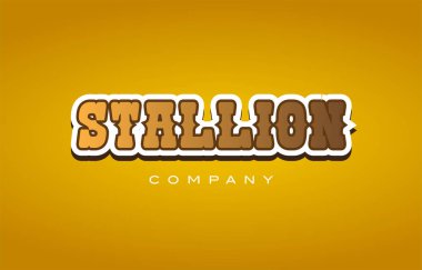 aygır Batı tarzı kelime metin logo tasarım simgesi şirketi