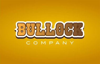 Bullock Batı tarzı kelime metin logo tasarım simgesi şirketi