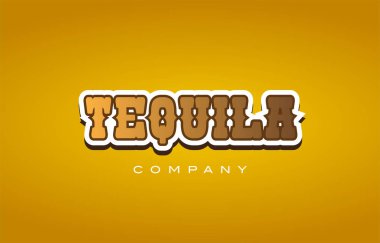 tekila Batı tarzı kelime metin logo tasarım simgesi şirketi