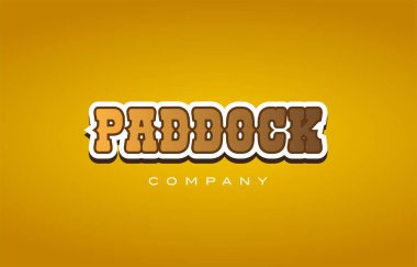 padok Batı tarzı kelime metin logo tasarım simgesi şirketi